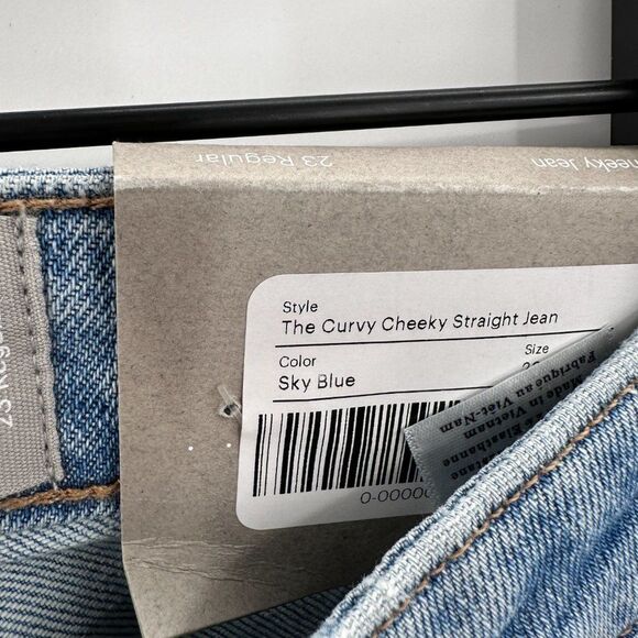 Everlane the Curvy Cheeky Straight Ankle Jean Sky Blue - Picture 7 of 10